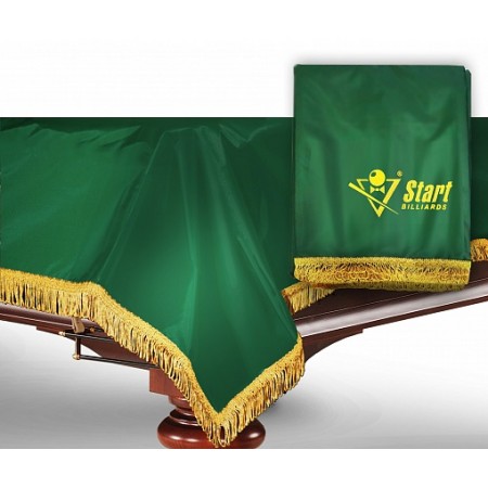 Чехол с влагостойкой пропиткой, для бил/стола 7ф, с бахромой, цвет - зеленый