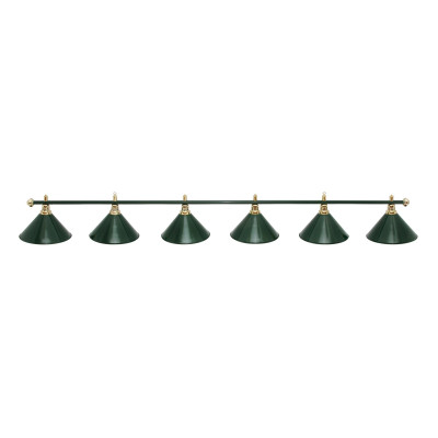 Бильярдный светильник FORTUNA ALLGREEN LUXE на 6 плафонов
