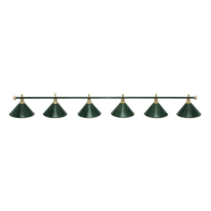Бильярдный светильник FORTUNA ALLGREEN LUXE на 6 плафонов