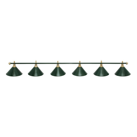 Бильярдный светильник FORTUNA ALLGREEN LUXE на 6 плафонов