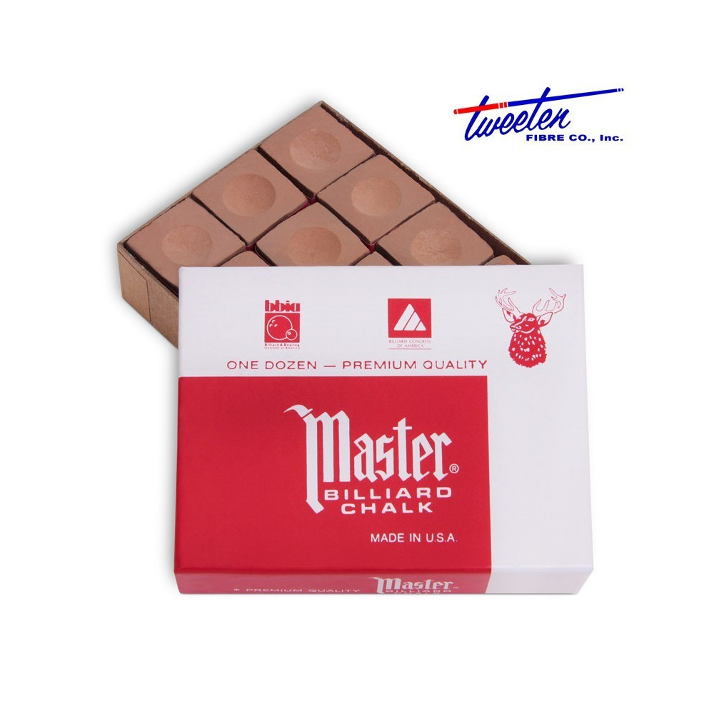 Мел master gold 12 шт. для бильярдного кия