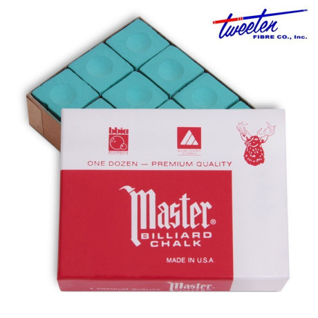 Мел master green 12 шт. для бильярдного кия