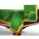 Чехол для бил/стола 12ф, зеленый бархат, с бахромой