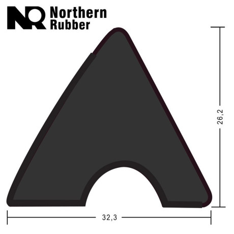 Резина для бортов northern rubber pool k-55 121см 9фт 6шт.