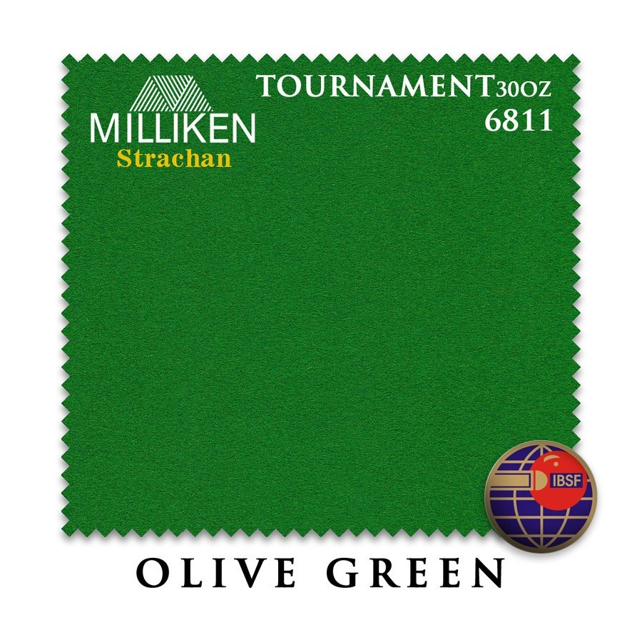 СУКНО STRACHAN SNOOKER 6811 TOURNAMENT 30OZ 193СМ OLIVE GREEN