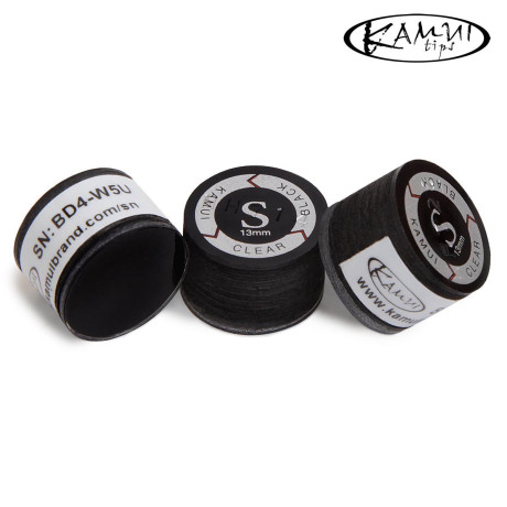 НАКЛЕЙКА ДЛЯ КИЯ KAMUI CLEAR BLACK Ø13ММ SOFT 1ШТ.
