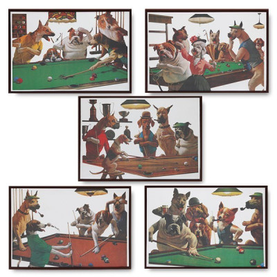 НАБОР ЗЕРКАЛЬНЫХ ПАННО DOGS 49X35СМ 5ШТ.