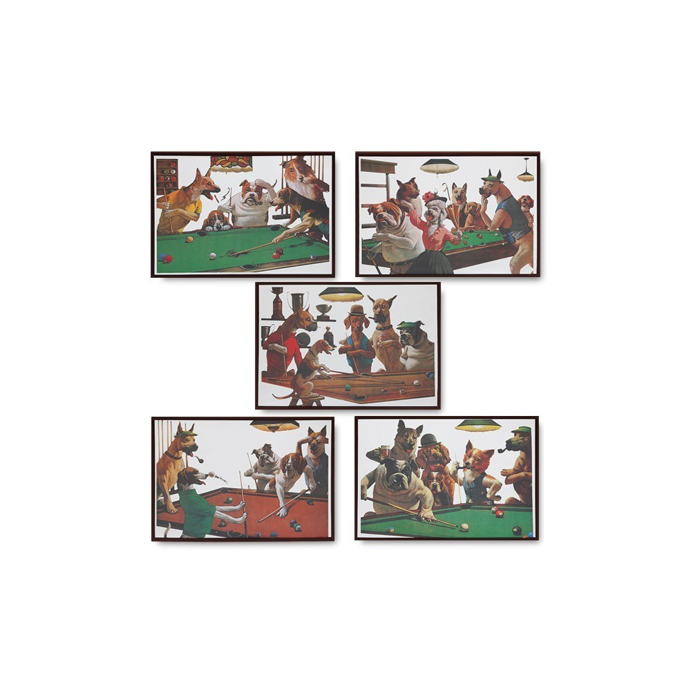 НАБОР ЗЕРКАЛЬНЫХ ПАННО DOGS 49X35СМ 5ШТ.