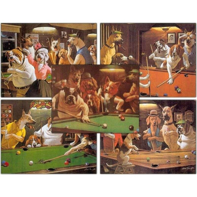 КОМПЛЕКТ ПОСТЕРОВ DOGS 51X39СМ 5ШТ.