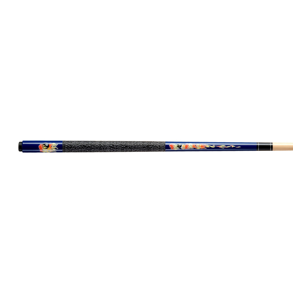 Кий / пул 2-pc "Kids Classic Flames CF-01" (синий] 123 cm с оплеткой ирландский лен