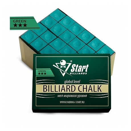 Мел Startbilliards 3 звезды зеленый (72шт)
