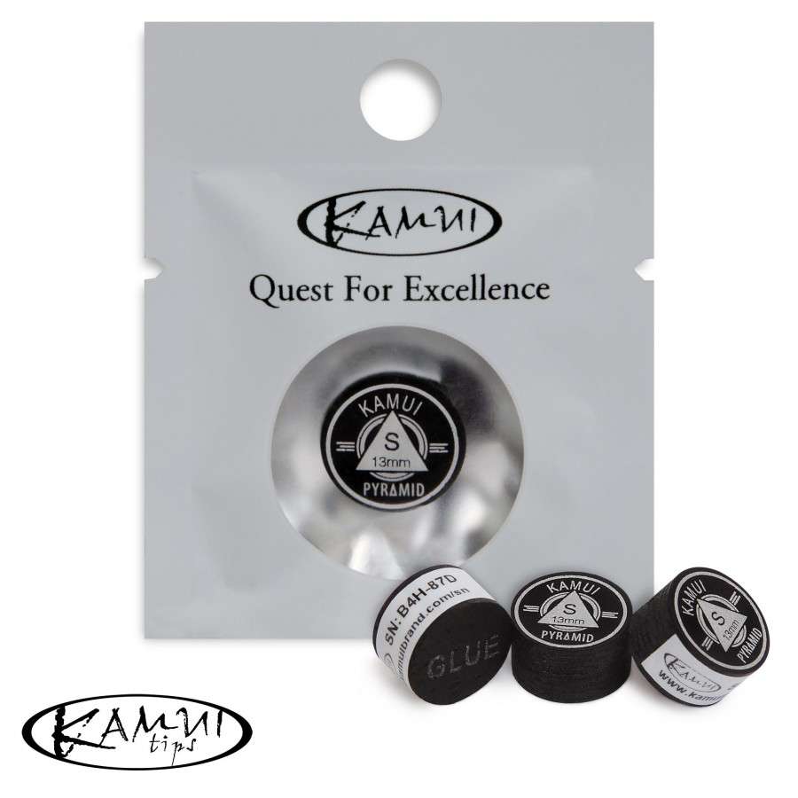 НАКЛЕЙКА ДЛЯ КИЯ KAMUI PYRAMID BLACK Ø13ММ SOFT 1ШТ.