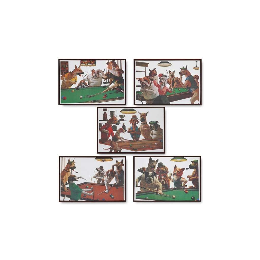 НАБОР ЗЕРКАЛЬНЫХ ПАННО DOGS 49X35СМ 5ШТ.