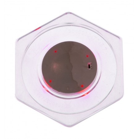 Шайба для аэрохоккея LED «Atomic Top Shelf» (прозрачная, шестигранная, красный светодиод) D74 mm