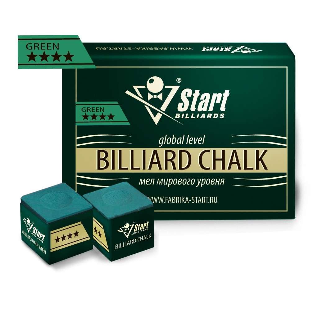 Мел Startbilliards 4 звезды зеленый (12шт)