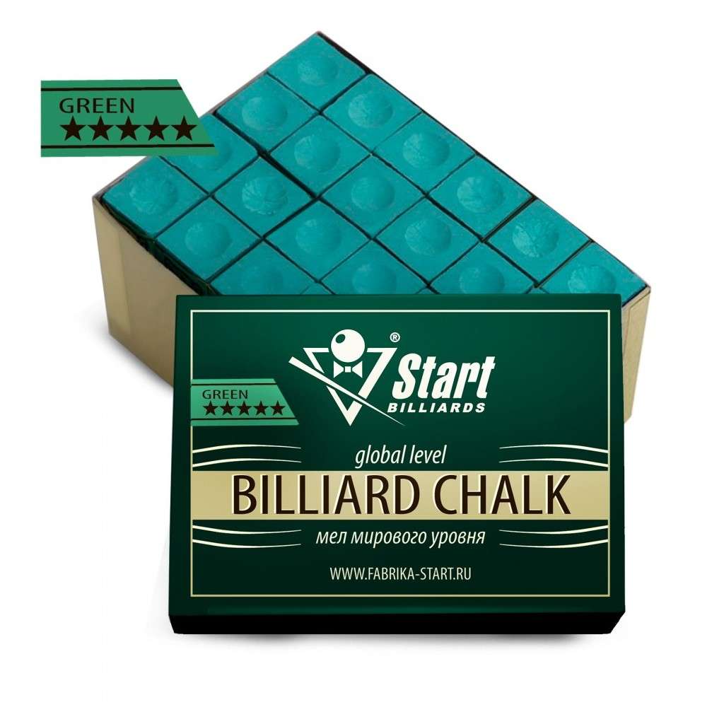 Мел Startbilliards 5 звезд зеленый (72шт)