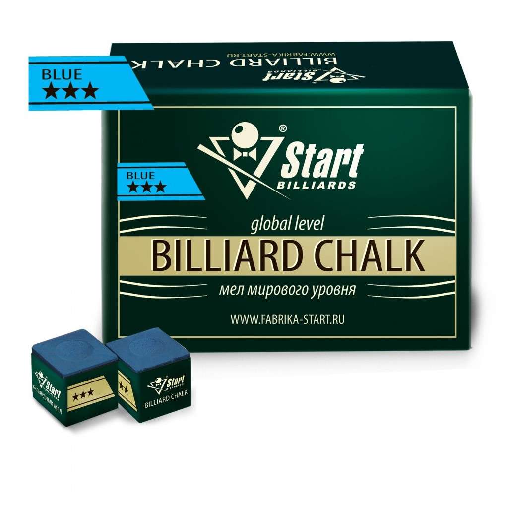 Мел Startbilliards 3 звезды синий (144шт)